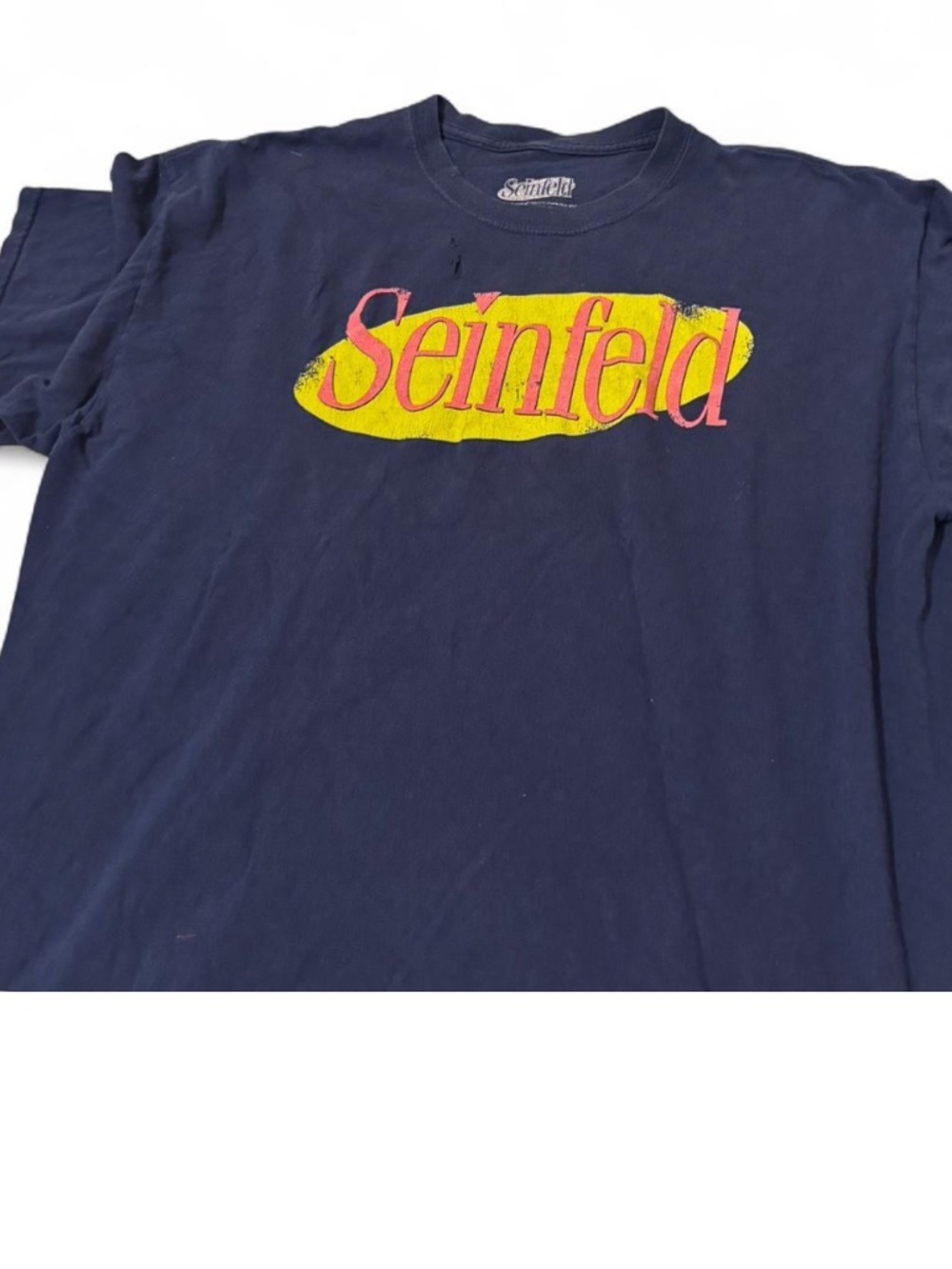 Men’s Navy Distressed Seinfeld Tee